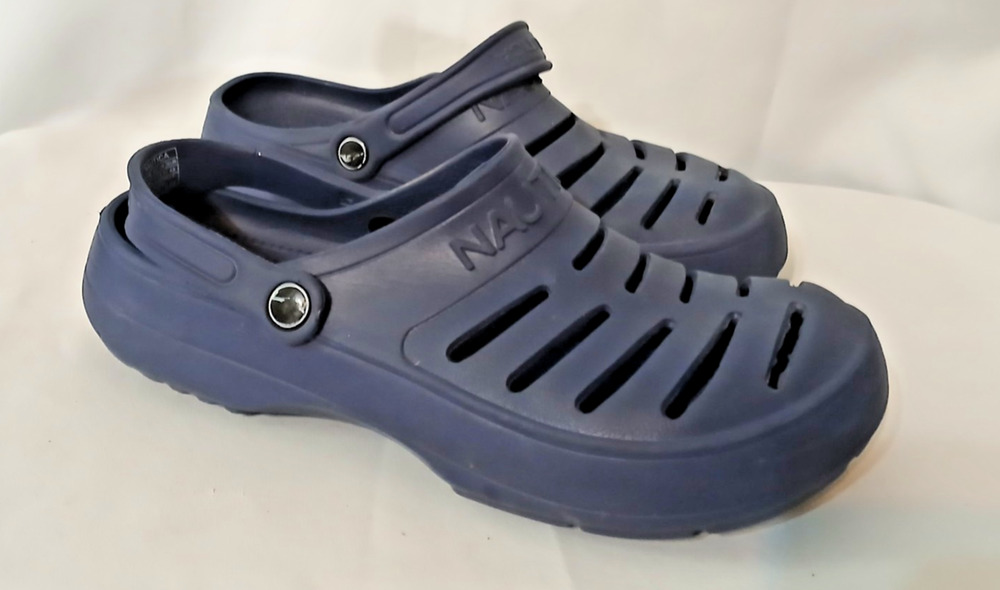 Nautica River Edge Clogs (Croc Style) Comfortable Navy Men’s Size 10 Heel Strap